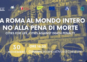 “CITTA’ PER LA VITA”: IL COLOSSEO SI ILLUMINA PER DIRE “NO” ALLA PENA DI MORTE
