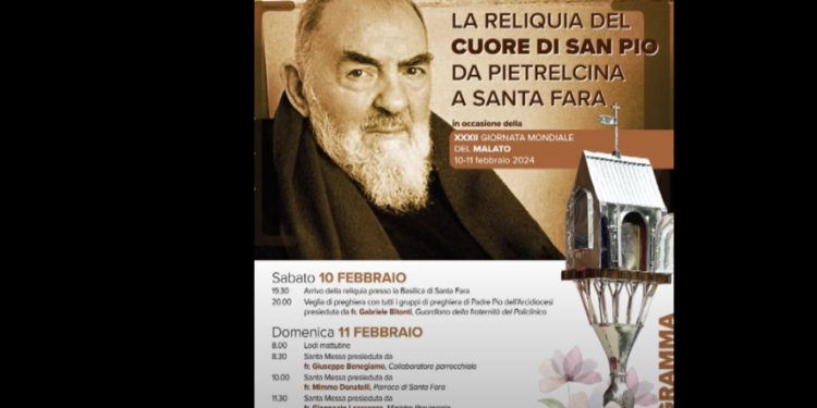 Il cuore di Padre Pio a Santa Fara