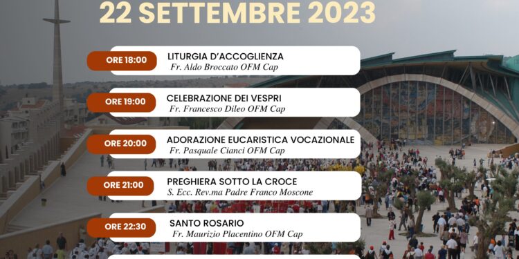 San Giovanni Rotondo: Programma Veglia di Preghiera Padre di Padre Pio 2023