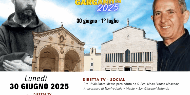 PERDONO DEL GARGANO 2025: Diretta Tv e Social su Padre Pio TV
